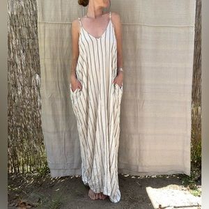 Pinstripe Maxi Dress
